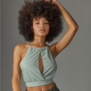 Women’s Urban Outfitters Sparkly Blue/Green Colored Crop Top